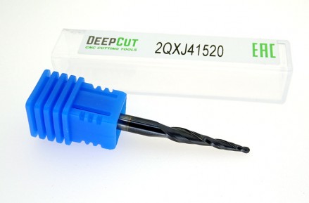 Фреза коническая сферическая спиральная Deepcut 2QXJ41520 твердосплавная с покрытием AlTiN - Фреза коническая сферическая спиральная Deepcut 2QXJ41520 твердосплавная с покрытием AlTiN