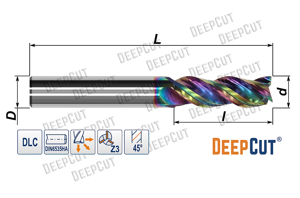 Фреза концевая 12 мм по алюминию ALU12036D1275F3D (Z=3, 45°, ц/х, DLC) Фреза концевая 12 мм по алюминию ALU12036D1275F3D (Z=3, 45°, ц/х, DLC) - Фреза концевая 12 мм по алюминию ALU12036D1275F3D (Z=3, 45°, ц/х, DLC)