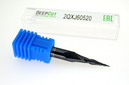 Фреза коническая сферическая спиральная Deepcut 2QXJ60520 твердосплавная с покрытием AlTiN - Фреза коническая сферическая спиральная Deepcut 2QXJ60520 твердосплавная с покрытием AlTiN