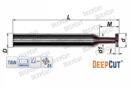 Фреза Т-образная твердосплавная 12 x 6 x 6 Deepcut DTS1206F4 (Z=4, TiSiN)