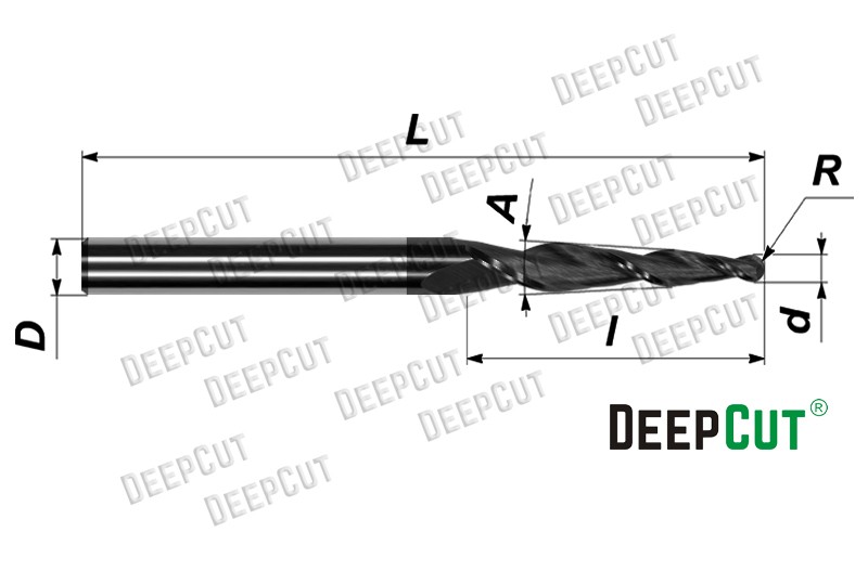 Фреза коническая сферическая спиральная Deepcut 2QXJ63030 твердосплавная с покрытием AlTiN - Фреза коническая сферическая спиральная Deepcut 2QXJ63030 твердосплавная с покрытием AlTiN