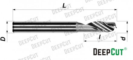 Фреза концевая AL10032D1075F1 по алюминию - Фреза концевая AL10032D1075F1 по алюминию