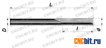 Фреза прямая двухзаходная 2ZX317 - Фреза прямая двухзаходная 2ZX317
