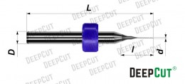 Сверло твердосплавное диам. 0.15 мм с дистанционным кольцом