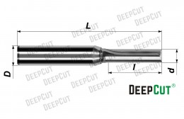 Фреза TCT прямая с 2-мя ножами Deepcut T2ZX12320 твердосплавная