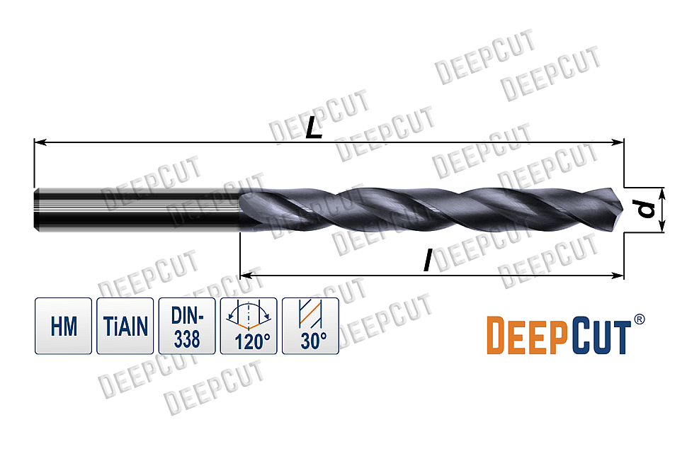 Сверло по металлу твердосплавное 4.8 мм Deepcut SD338D048 (ц/х TiAlN DIN338) Сверло по металлу твердосплавное 4.8 мм Deepcut SD338D048 (ц/х TiAlN DIN338) - Сверло по металлу твердосплавное 4.8 мм Deepcut SD338D048 (ц/х TiAlN DIN338)