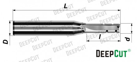Фреза TCT прямая с 3-мя ножами и чистовым стружколомом Deepcut T3MDZX12622 твердосплавная -  Фреза TCT прямая с 3-мя ножами и чистовым стружколомом Deepcut T3MDZX