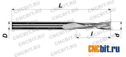 Фреза твердосплавная спиральная двухзаходная HWSE06024D0675F2 для мягких материалов - Фреза твердосплавная спиральная двухзаходная HWSE06024D0675F2 для мягких материалов