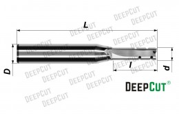 Фреза TCT прямая с 3-мя ножами и чистовым стружколомом Deepcut T3MDZX12825 твердосплавная