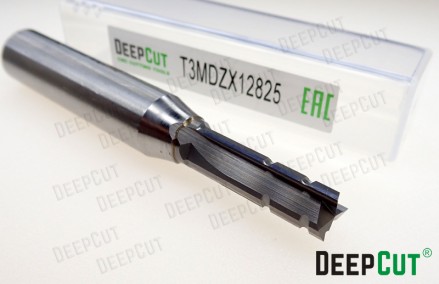 Фреза TCT прямая с 3-мя ножами и чистовым стружколомом Deepcut T3MDZX12825 твердосплавная - Фреза TCT прямая с 3-мя ножами и чистовым стружколомом Deepcut T3MDZX12825 твердосплавная